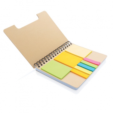 Logotrade business gifts photo of: A5 Kraft spiral notebook with sticky notes